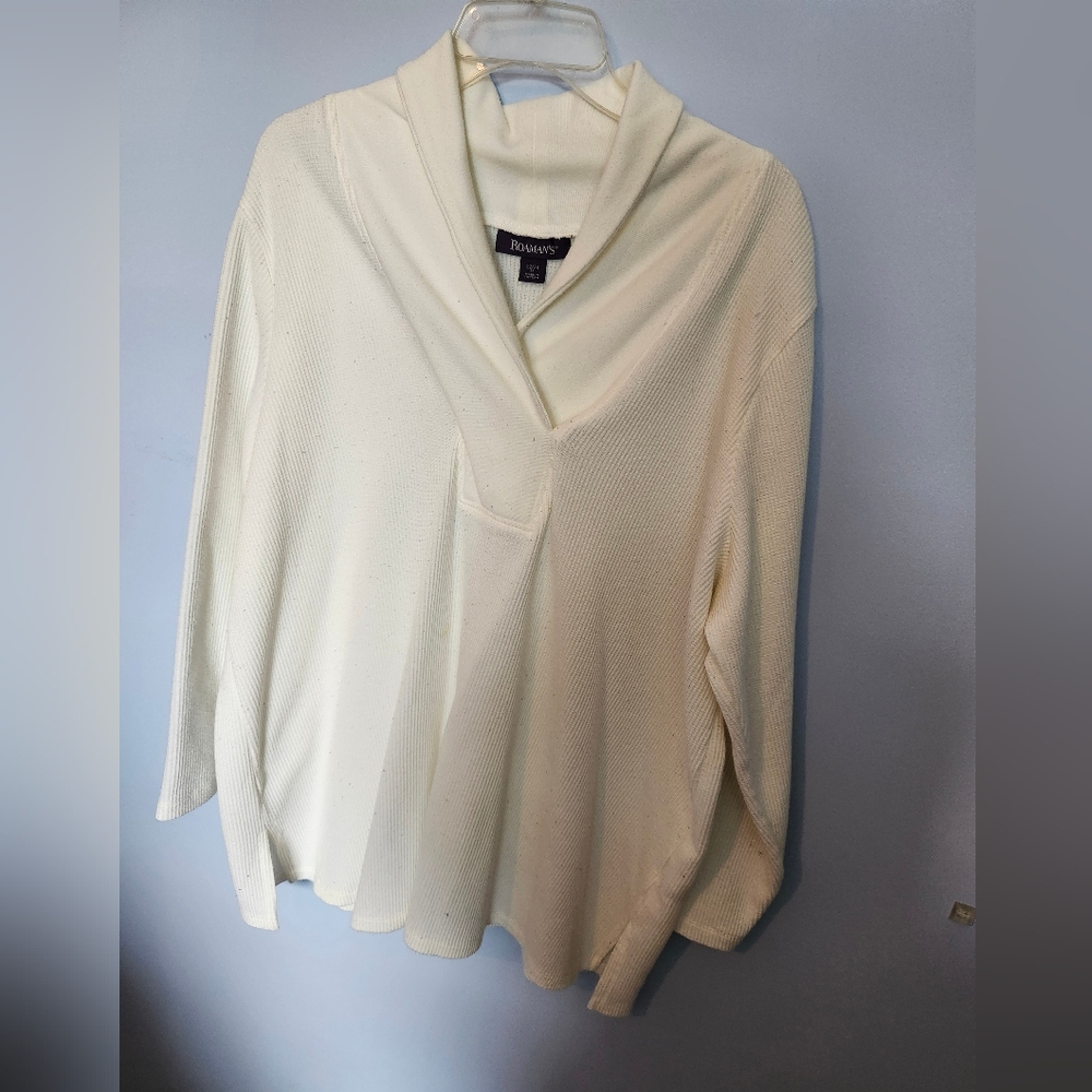 Rena Rowan Cream Cowl Neck Sweater